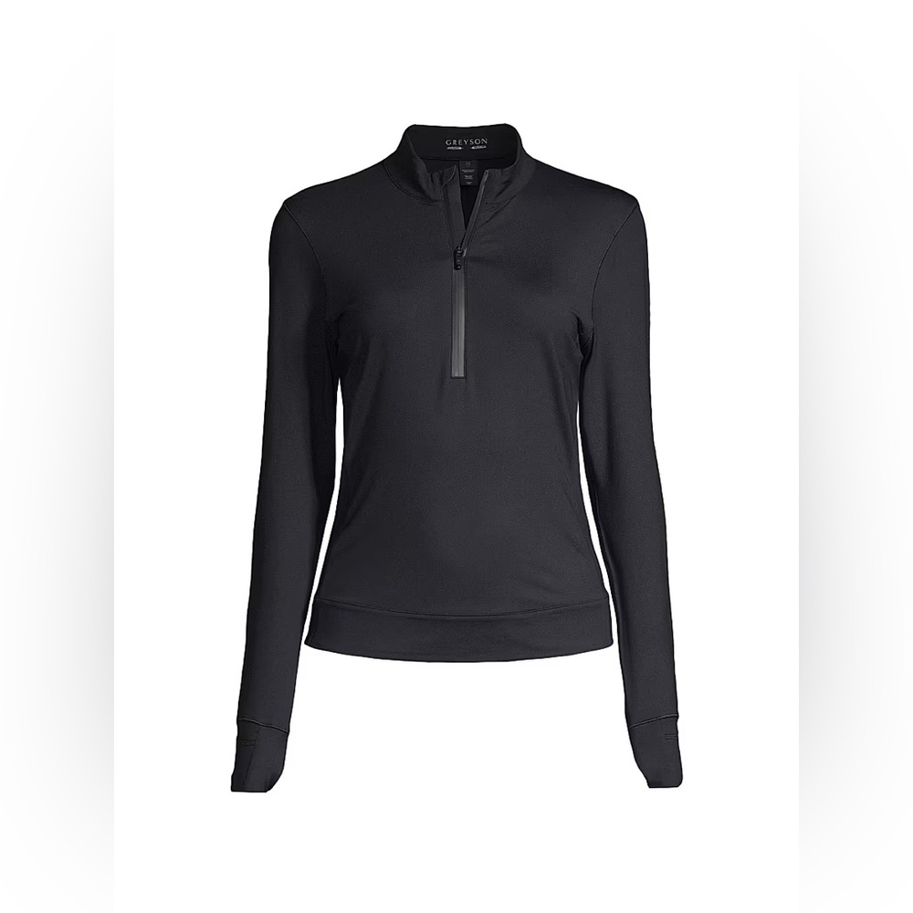 NWT Greyson Women’s Black Halley II Quarter-Zip Athletic Medium M - Picture 2 of 5